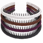 STHUAHE4PC Multicolor Protection Resin Teeth Comb Hair Hoop Hairband Headband Hair Accessories for female by Beauty hair (black+brown+Purple+grey)