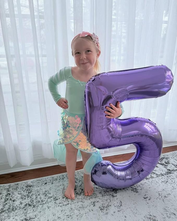 25 Balloon - Purple Birthday Number Balloons, 40 Inch Decorations Men Women | - Image 8