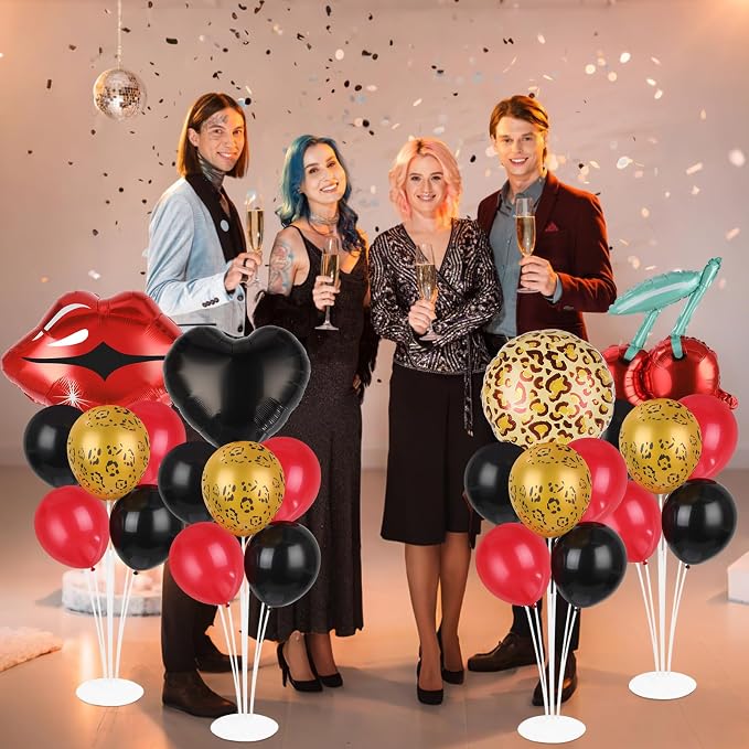 4 Sets Cheetah and Cherry Party Balloons Stand Kit - Image 6