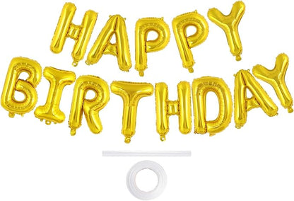 Happy Birthday Balloons Banner, Foil Balloon Personalized Name Letters Balloons by TOTAFAM