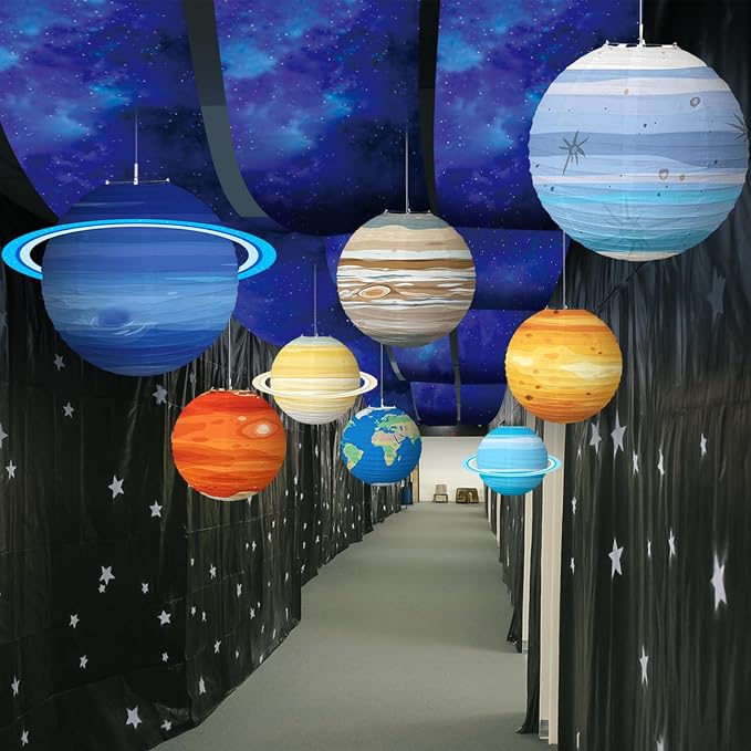 11 Pcs Galaxy Space Ceiling Decoration by VioraWhite