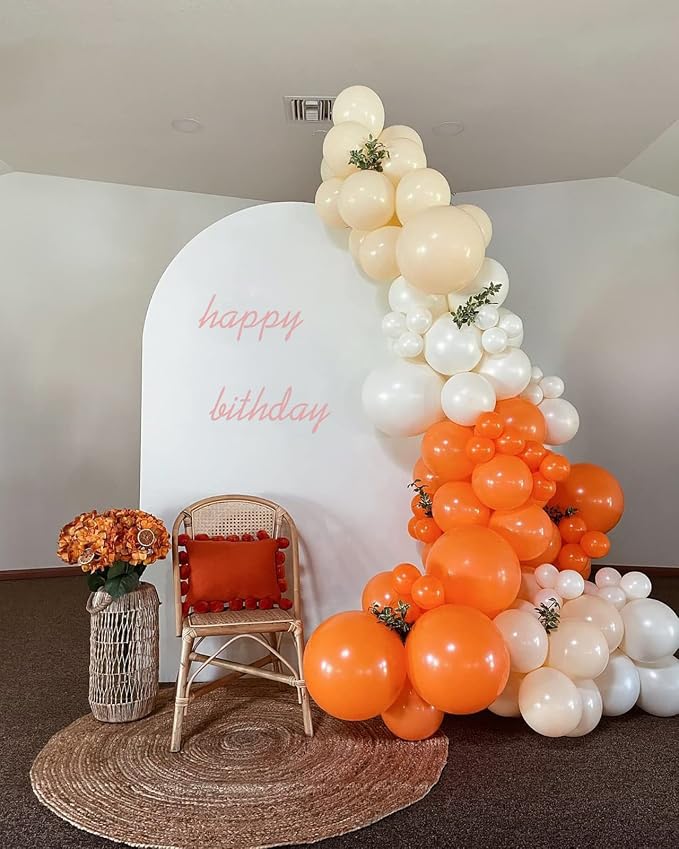 FOTIOMRG 110pcs Orange Balloon Garland Arch Kit, 18 12 10 5 inch Orange Latex - Image 6