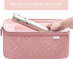 Leudes Hair Tools Travel Bag for Shark Flexstyle Carrying Case Portable Shark Hair Air Wrap Dryer Case Waterproof Dustproof Flat Curling Iron Travel Organizer (Dark Pink)