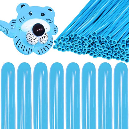260 Light Blue Long Balloons for Balloon Garland Thickening Skinny Latex by Kawkalsh