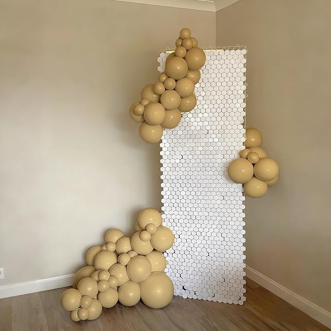 Tan Balloons 12 inch, Light Brown Latex 50pcs Party Balloons | Boho, Baby Shower - Image 6