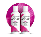 Adore Semi Permanent Hair Color (140 Neon Pink) | Vegan & Cruelty-Free Pink Hair Dye | No Ammonia, No Peroxide, No Alcohol | 4 Fl Oz Each (Pack of 2)