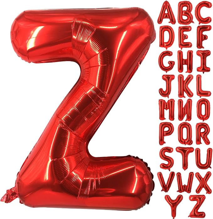 Lovoir 40 Inch Large Red Letter Z Balloons Big Size Jumbo Mylar Foil Helium by Lovoir
