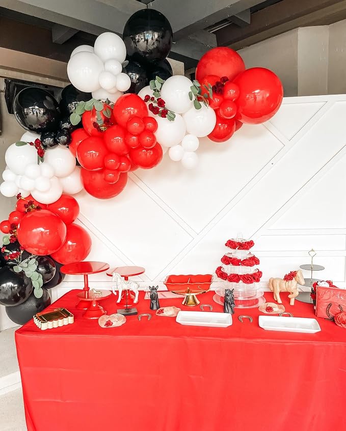 Red White Black Balloons Arch Kit - Image 7