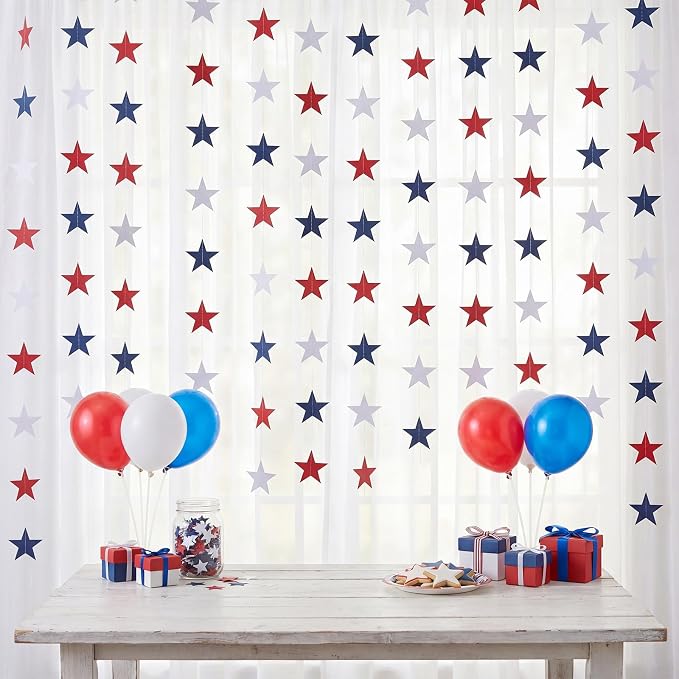 Patelai Glitter Star Garland Banner 2026 Graduation Decor 130 Feet Star Hanging - Image 5
