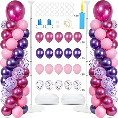 2 Sets Adjustable Balloon Column Stand Kit by Naozinebi