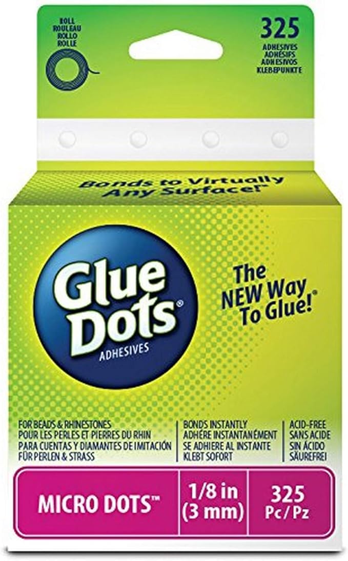 Glue Dots 174924 Clear Dot Roll, Micro .125" 325/Pkg by GlueDots
