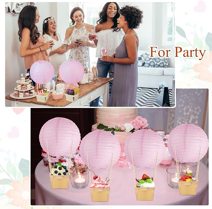 24 Set Hot Air Balloon Table Centerpieces Baby Shower Party Decoration Paper - Image 5