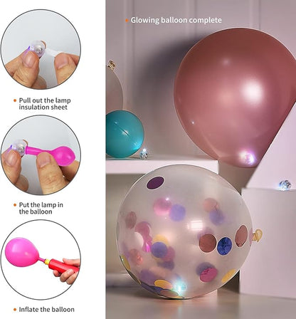 Aogist 100pcs Purple Balloon Lights, Long Standby Time Waterproof Mini Light - Image 4