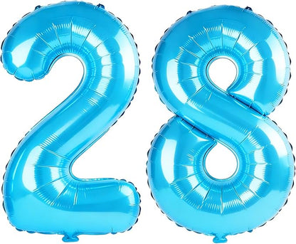 40 Inch Number 28 Balloons for 28th Birthday Party Decorations, 0-100 Jewelry by FOBELEC