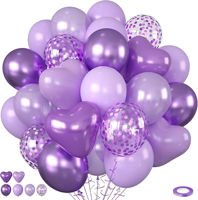Purple Balloons by Saxuxu