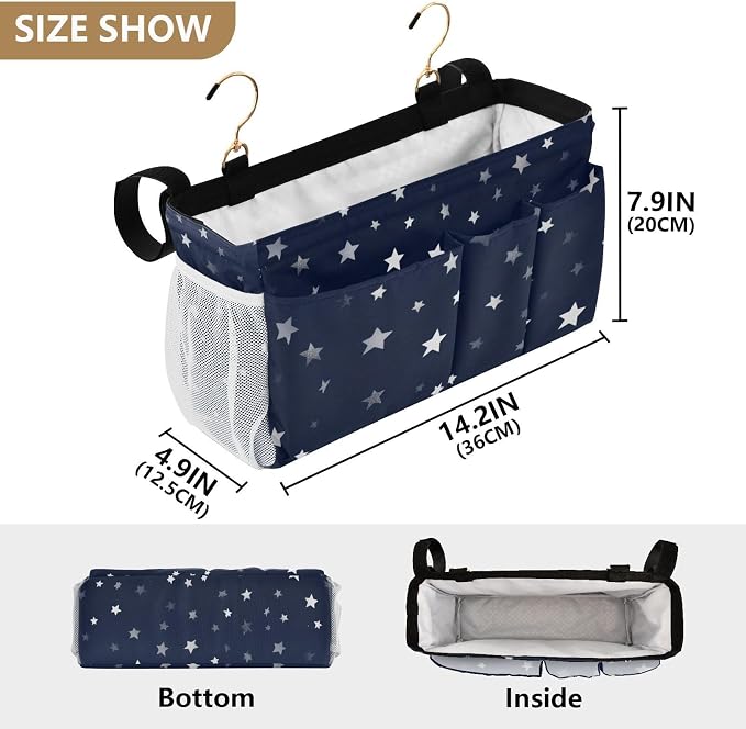 Bedside Caddy Hanging Bunk Bed Caddy Bed Organizer Hanging Pocket - Image 3
