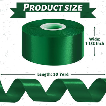 30Yards 1 1/2In Forest Green Ribbon - Image 2