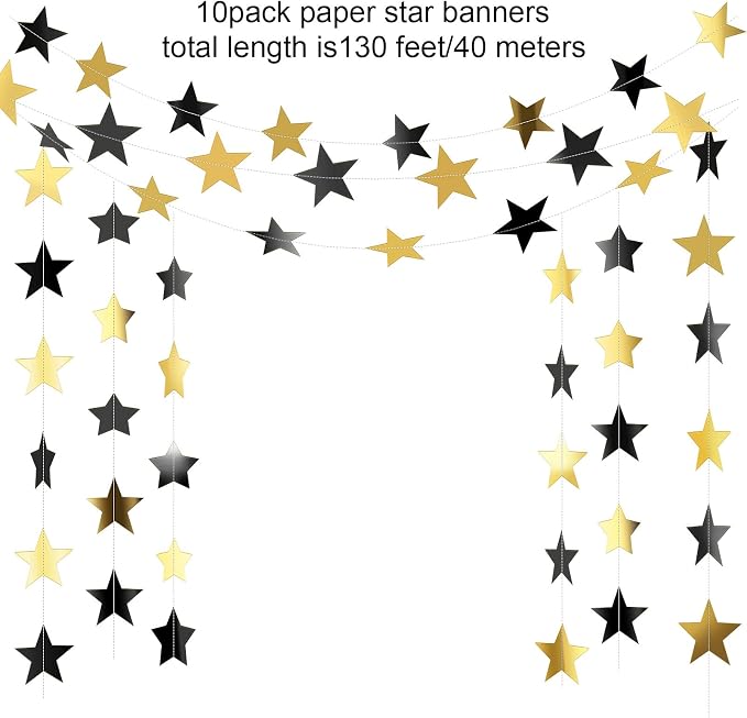 Patelai 130 ft Star Garland Banner Decor - Image 2