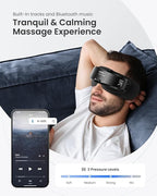 RENPHO Eyeris Shift Eye Massager for Migraines [2025 Upgraded], Heated Eye Massager & Sleep Mask for Relaxation, Birthday Gifts for Women/Men/Mom/Dad, Music Temple Fack Mask Massager, Improve Sleep