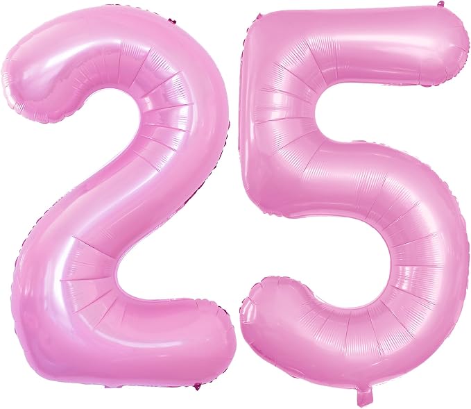 Number 25 Balloons for 25th Birthday Party Decorations, 42 Inch Jumbo Foil by GOER