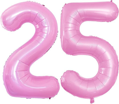 Number 25 Balloons for 25th Birthday Party Decorations, 42 Inch Jumbo Foil by GOER