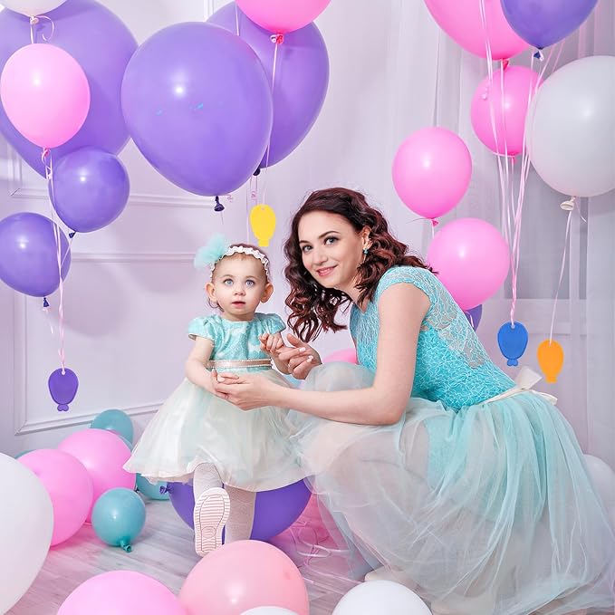 80 Pcs Plastic Balloon Weights, Reusable Colorful Balloons Pendants, Wedding - Image 8