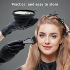 Hair Dye Brush and Bowl Set, 15 Pcs Hair Bleach Kit with Coloring Tools, Black