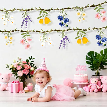 JIAYIQI 4PCS Wildflower Party Decorations - Image 5