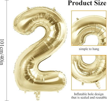 Number 26 Balloons for 26th Birthday Party Decorations, 40 Inch 0-100 - Image 2