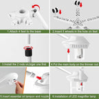 Professional Facial Steamer for Deep Hydration,2in1 Ozone Face Steamer with 5X Magnifying Lamp,Suitable for Home Use or Beauty Spa Deep Cleansing and Hydration