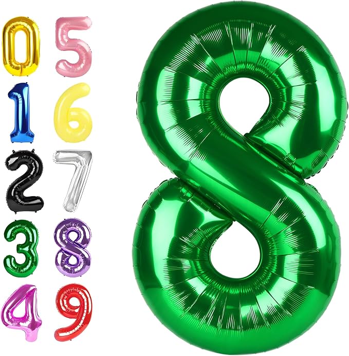 Number Balloons 40 Inch Dark Green 7 Balloon by Argthjy