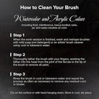 Silver Brush Limited WC-3202S Black Velvet Professional Watercolor Set, Set of 4, Size 8 Round, Size 8 Script Liner, Sizes 3/4 and 1 Inch Flat Wash Paintbrushes, Short Handle