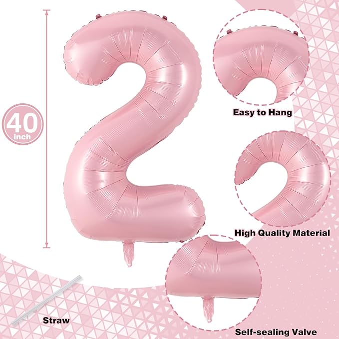 40 Inch 20th Birthday Balloon for Women - Image 2