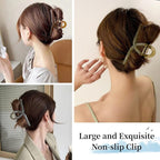 Big Hair Claw Clips for Women - 5.1 Jelly Clips, Larger Size for Long, Thick Hair, 4 Pcs