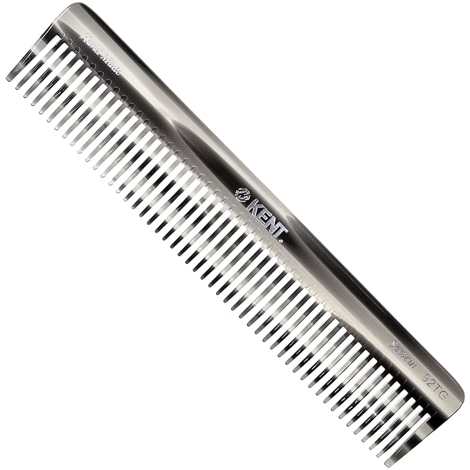 Kent 92T Black Graphite Wide Tooth Women’s Detangler Comb for Curly, Wavy, and Thick Hair – Ideal for Use on Wet Hair – Gentle, Shower Comb for – Anti-Static, Smooth - Styling Tool by Kent