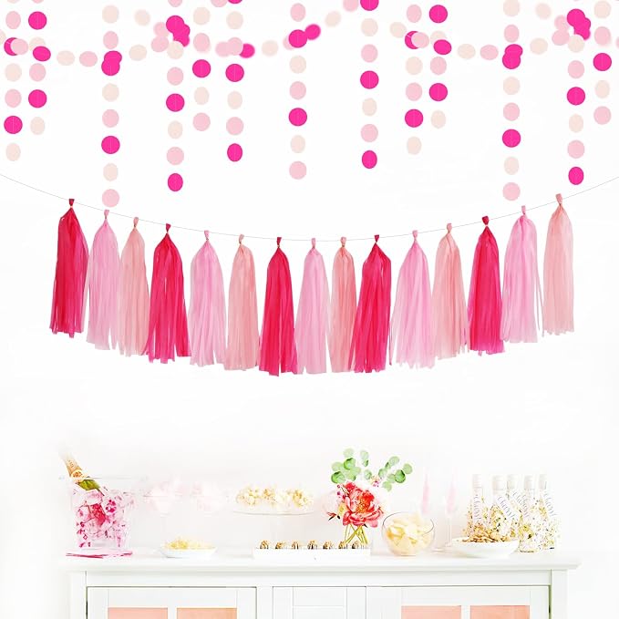 Galentines Valentines-Day Hot-Pink Party-Decorations - Image 4