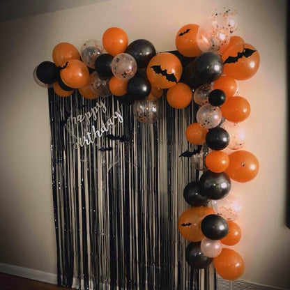 Orange Black White Balloons, 60 Packs 12 Inch Halloween Party Balloons - Image 5