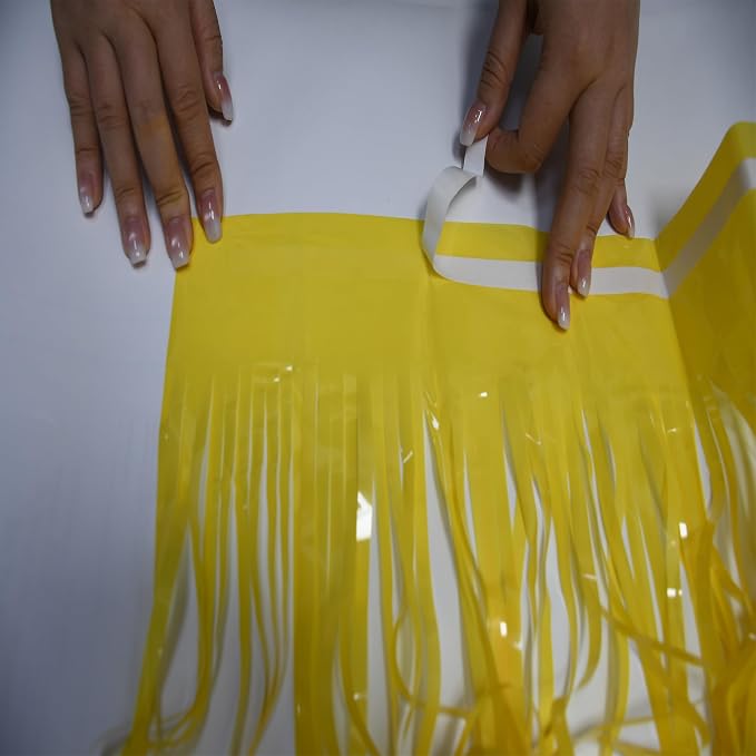 BRAVESHINE Fringe Curtain Backdrop | 2PCS | Pastel Yellow Party Decorations | - Image 4