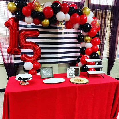 40 Inch Red Number 5 Balloon Large Red Foil Balloon Red 5 Balloons Mylar Helium - Image 3