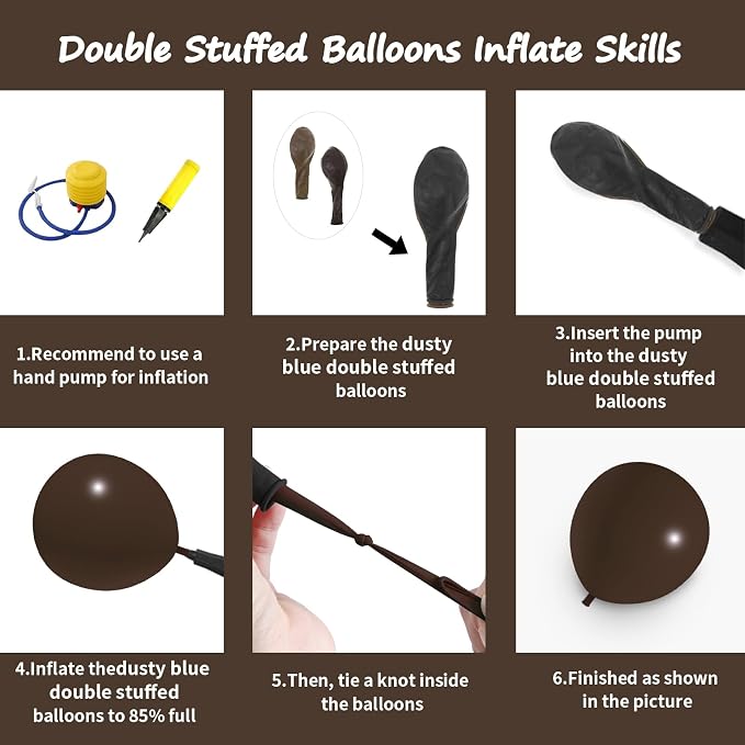 Double Stuffed Dark Brown Balloon Garland Arch Kit | 18/12/10/5inch Different - Image 2