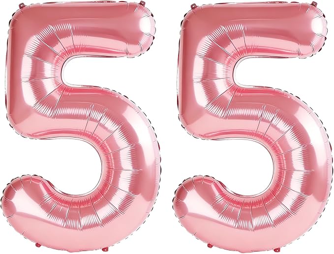40 Inch Number 55 Balloons for 55th Birthday Party Decorations, 0-100 Jewelry by FOBELEC