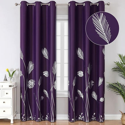 Purple Blackout Curtains for Dining Room by ESTELARTEXTILER