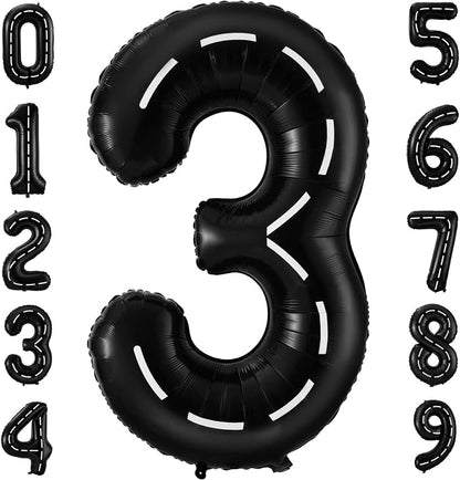 Race Car Number 3 Balloons, 40 Inch by BBPOOL