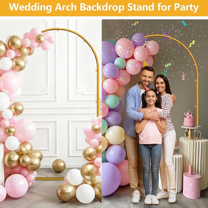 7.2 FT Wedding Arch Backdrop Stand - Image 7