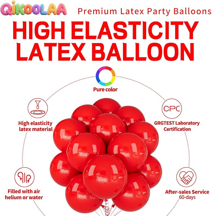 32Pcs Red Big Balloons 18 Inch, Round Large Latex Party Balloons - Image 2