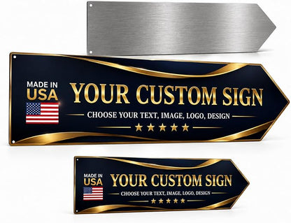Custom sign outdoor LEFT arrow sign by BCB | direction signs Printed in USA | by BCB