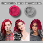 Silver Gray Hair Color Wax, Temporary Washable Hair Color Dye for Kids, Temporary Dye Wax Natural Hairstyle Cream Hair Pomades for Women & Men Party Cosplay Halloween