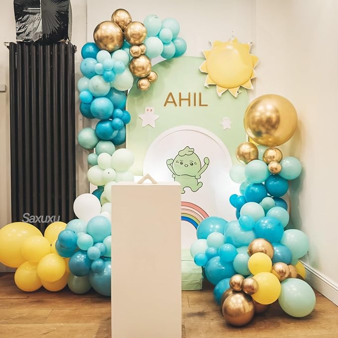 Teal Balloons Arch Kit, Teal Green Balloon Garland Arch Kit, Macaron Teal Blue - Image 6