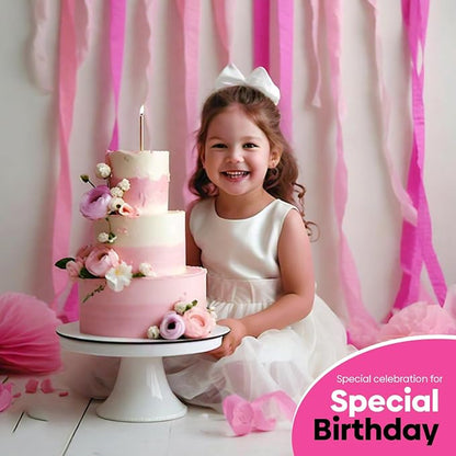6 Pink & White Crepe Paper Streamers, 492ft Pack of Party Decorations | Each - Image 6