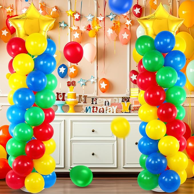 Seematn 2 Sets Balloon Stand Kit Hero Themed Party Decor 142 Pcs Adjustable - Image 7